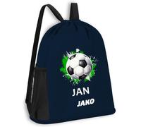 SR Teamsports JAKO Multibag One personalisiert Fußball mit Name | Marine Blau, 30 x 45 cm, Sporttasche, Trainingstasche, Reisetasche, Vereinsbedarf, Geschenkidee