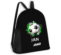 SR Teamsports JAKO Multibag One personalisiert Fußball mit Name | Schwarz, 30 x 45 cm, Sporttasche, Trainingstasche, Reisetasche, Vereinsbedarf, Geschenkidee