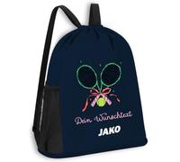 SR Teamsports JAKO Multibag One personalisiert Schleife Tennis | Marine Blau, 30 x 45 cm, Sporttasche, Turnbeutel, Trainingstasche, Vereinsbedarf, Geschenkidee