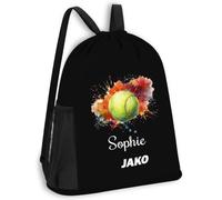 SR Teamsports JAKO Multibag One personalisiert Tennis Ball Name | Schwarz, 30 x 45 cm, Training, Verein, Geschenkidee, Sportzubehör, Aufbewahrung