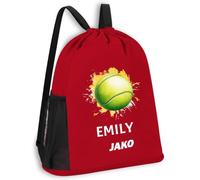 SR Teamsports JAKO Multibag One personalisiert Tennisball Name | Rot, 30 x 45 cm, Sporttasche, Training, Verein, Mannschaft, Freizeit, Aufbewahrung, Geschenkidee