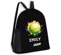 SR Teamsports JAKO Multibag One personalisiert Tennisball Name | Schwarz, 30 x 45 cm, Sporttasche, Training, Verein, Mannschaft, Freizeit, Aufbewahrung, Geschenkidee