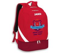SR Teamsports JAKO Rucksack Iconic - Foto Bild - Dein Vereinslogo selber gestalten - mit Verein Logo und Text bedrucken - 32 l - Rot/Weinrot