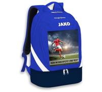 SR Teamsports JAKO Rucksack Iconic - Foto - Dein Wunschfoto und Text - personalisiert mit eigenem Bild bedrucken - 32 l - Royal Blau/Marine