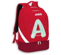 SR Teamsports JAKO Rucksack Iconic - Initialen - Aquarell Alphabet mit Name in Grün - personalisiert Buchstaben Deko Geschenk - 32 l - Rot/Weinrot