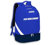 SR Teamsports JAKO Rucksack Iconic - Wunschtext - Dein Wunschname - mit eigenem Name Text personalisiert - 32 l - Royal Blau/Marine