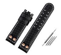 SRDRK 22mm Carbon Fiber Echtes Leder Schweiß Beweis Ersatz Armband Band Männer Uhr Zubehör Für Hamilton Khaki Field Uhr(Black)