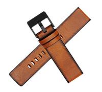 SRDRK Echtes Leder -Uhrband für Diese DZ4323 4318 1657 7413 725 Uhrengurt 22 mm 24 mm 26 mm 28mm Polizei Retro Brown Originalstil(A-brown black,28mm)