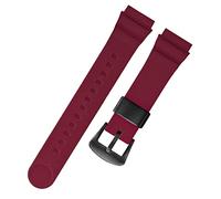 SRDRK Für Seiko 5 Nr. Solar Watchband Männer Silikon Gummi -Gummi 22mm Sporttauch SNE537 SRPA83J1 Trageschlaufe(Red black buckle)