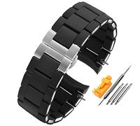 SRDRK Gummi-Armband, Silikon-Armband, roségoldene Schnalle, für Armani AR5905, AR5906, AR5919, AR5920, 20, 23 mm Uhrenarmband, 20mm, Azetat, Kein Edelstein