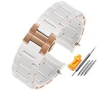 SRDRK Gummi-Armband, Silikon-Armband, roségoldene Schnalle, für Armani AR5905, AR5906, AR5919, AR5920, 20, 23 mm Uhrenarmband, 23mm, Azetat, Kein Edelstein