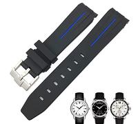 SRDRK Gummi-Uhrenarmband für Tissot 1853 Lelocle PRC200 Rolex Submariner Hamilton Omega wasserdichtes Uhrenarmband, 19 mm / 20 mm, 20mm, Azetat, Kein Edelstein