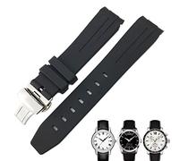 SRDRK Gummi-Uhrenarmband für Tissot 1853 Lelocle PRC200 Rolex Submariner Hamilton Omega wasserdichtes Uhrenarmband, 19 mm / 20 mm, 19mm, Azetat, Kein Edelstein