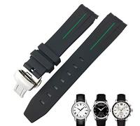 SRDRK Gummi-Uhrenarmband für Tissot 1853 Lelocle PRC200 Rolex Submariner Hamilton Omega wasserdichtes Uhrenarmband, 19 mm / 20 mm, 19mm, Azetat, Kein Edelstein