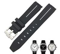 SRDRK Gummi-Uhrenarmband für Tissot 1853 Lelocle PRC200 Rolex Submariner Hamilton Omega wasserdichtes Uhrenarmband, 19 mm / 20 mm, 20mm, Azetat, Kein Edelstein