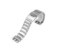 Srndsydak 23mm massives Edelstahl-Armband, passend for Swatch Irony Big Size Uhrenarmband, Silber, Schwarz, Herren, Faltschließe(Silver)