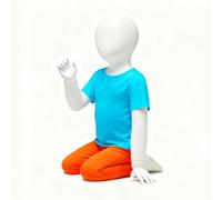 SRNSAEB Kind Schaufensterpuppe Weißer Kinder-Mannequin-Körper, realistischer, gesichtsloser Mannequin-Torso für Fotografie/Bekleidungsgeschäfte & Einkaufszentren, Ganzkörper-Kis(Style 1)
