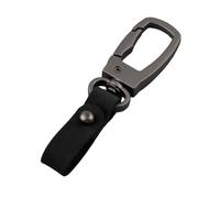 SRTMIRJJ Schlüsselanhänger Auto für Toyota Prius Land Cruiser C-HR Hilux, Leder Autoschlüssel mit Alloy Ring, Personalisierter Schlüsselanhänger für Männer und Frauen,Black