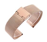 SRTYDCUR 1.0 Mesh Milanese Strap Kompatibel mit Omega Armband Casio Edelstahl Uhrenarmband DW Seiko 18/20mm(Rose Gold,22mm)