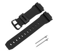 SRTYDCUR 16 mm Schnellverschluss-Uhrenarmband, kompatibel mit Casio G-SHOCK GM GA 2100 GA5600 6900, Herren, modifiziertes Gummi-Canvas-Armband, blaues Uhrenzubehör(Black black)