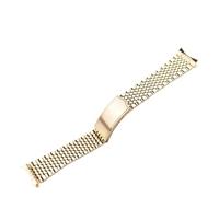 SRTYDCUR 18 mm, 19, 20, hohle, gebogene Endperlen, kompatibel mit dem Uhrenarmband von Rice for Vintage, der Omega-a Sea-Master-Uhr(Gold,18mm)