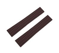 SRTYDCUR 18 mm 19 Top-Uhrenarmband aus Gummi und Silikon, kompatibel mit Patek-Armband for Philippe-Gürtel, Damen, Aquanaut 5067A, Faltschließe(Brown,18mm,Without Buckle)