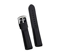 SRTYDCUR 18 mm 20 22 24 Schnellverschluss-Uhrenarmband aus Gummi, Silikon, Uhrenarmband, Ersatzarmband for Seiko, kompatibel mit Citizen(Black,22mm)