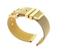 SRTYDCUR 18 mm 20 mm 22 mm, kompatibel mit Milanese-Uhrenarmband aus ultradünnem Edelstahl, 0,4 mm Mesh-Uhrenarmband for Damen und Herren, silber/schwarz, Universalarmband(Gold,20mm)
