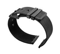 SRTYDCUR 18 mm 20 mm 22 mm, kompatibel mit Milanese-Uhrenarmband aus ultradünnem Edelstahl, 0,4 mm Mesh-Uhrenarmband for Damen und Herren, silber/schwarz, Universalarmband(Black,18mm)