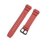 SRTYDCUR 18 mm Kautschukarmband, kompatibel mit Casio G-SHOCK AQ-S810W AE-1200 W-216H W-735H SGW-400 MRW-200H, Herren-Universal-Harz-Ersatzarmband(Red black)