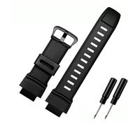 SRTYDCUR 18 mm Silikon-Uhrenarmband, kompatibel mit Casio G-Shock-Uhrenarmband Protrek PRG-500 510 550 250 PRG-260 270 500 PRW-3500 2500 5100 Uhrenarmbänder(Black black)