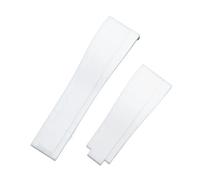SRTYDCUR 20/21 mm Uhrenarmband aus weichem Naturkautschuk, kompatibel mit Rolex-Armband GMT Daytona Submariner YachtMaster Armband Faltschließe(White,20mm No Mark Buckle,XXXL)