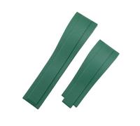 SRTYDCUR 20/21 mm Uhrenarmband aus weichem Naturkautschuk, kompatibel mit Rolex-Armband GMT Daytona Submariner YachtMaster Armband Faltschließe(Green,21mm No Mark Buckle,S)
