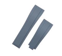 SRTYDCUR 20/21 mm Uhrenarmband aus weichem Naturkautschuk, kompatibel mit Rolex-Armband GMT Daytona Submariner YachtMaster Armband Faltschließe(Grey,20mm No Mark Buckle,XXXXL)