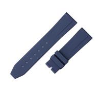 SRTYDCUR 20 mm 21 22 23 weiches FKM-Fluorkautschuk-Uhrenarmband, kompatibel mit Blancpain-Armband Fifty Fathoms Armband 5000 5015 5008B Zubehör(Blue,22-20mm,Black Buckle)