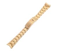 SRTYDCUR 21 mm 316L Edelstahl-Uhrenarmband mit Gleitfaltschließe, kompatibel Rolex-Armband, neues Submariner-Armband, verstellbar(Gold)