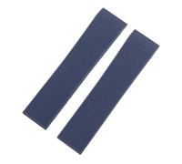 SRTYDCUR 21 mm FKM-Uhrenarmband aus weichem Fluorkautschuk, kompatibel mit dem wasserdichten Longines-Armband L3 Hydroconquest(Blue,Silver Fold Buckle 2)