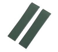 SRTYDCUR 21 mm FKM-Uhrenarmband aus weichem Fluorkautschuk, kompatibel mit dem wasserdichten Longines-Armband L3 Hydroconquest(Green,Silver Fold Buckle 2)