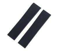 SRTYDCUR 21 mm FKM-Uhrenarmband aus weichem Fluorkautschuk, kompatibel mit dem wasserdichten Longines-Armband L3 Hydroconquest(Black,Silver Fold Buckle 2)