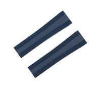 SRTYDCUR 22-18 mm, 24-20, FKM-Uhrenarmband aus weichem Naturfluorkautschuk, kompatibel mit Breitling-Armband for Superocean Navitimer Avenger-Armband(Blue,SILVER BUCKLE_24-20MM)