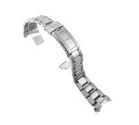 SRTYDCUR 316L Edelstahl 20 mm gebürstet Vintage Jubilee Oyster Curved End Uhrenarmband Armband kompatibel mit Rolex(A)