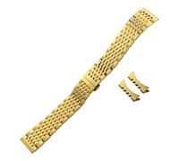 SRTYDCUR 316L Edelstahl-Uhrenarmband, kompatibel mit Omega, Tudor, Tag Heuer, Silber-Roségold-Armbänder, Uhrenarmband(Golden,16mm)