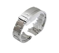 SRTYDCUR 904L Edelstahl-Uhrenarmband, kompatibel mit Rolex SUBMARINER DAYTONA SUP GMT, Herren-Uhrenarmband Feineinstellung, Zugknopfverschluss, 20 mm(Frosted Silver,21mm)