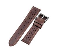 SRTYDCUR Atmungsaktives Rindslederarmband, Sport, weiches Retro-Armband, 18 mm, 20 mm, 22 mm, for Männer und Frauen, universelles Armband, mattes und geöltes Lederarmband(Dark Brown,18mm)