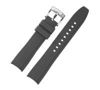 SRTYDCUR Band kompatibel mit Omega X, Swatch, Armband Seamaster 300, Citizen, Herren- und Damenarmband aus Gummi Silikon gebogenem Ende(Gray,20mm)