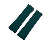 SRTYDCUR Buntes 22/24 mm Silikonkautschuk-Uhrenarmband, kompatibel mit Breitling-Armband, Navitimer/Avenger-Armband, Zubehör, flaches Endband(Green,24mm,Without Buckle)