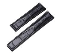 SRTYDCUR Echtlederarmband kompatibel mit Tag Heuer Uhr Carrera Monaco Uhrengürtel Schwarz Braun Armband Armbanduhr(Black-Without buckle,22mm)