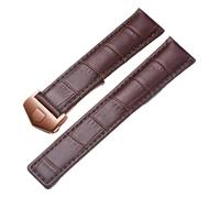 SRTYDCUR Echtlederarmband kompatibel mit Tag Heuer Uhr Carrera Monaco Uhrengürtel Schwarz Braun Armband Armbanduhr(Brown-rosegold,22mm)