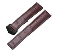 SRTYDCUR Echtlederarmband kompatibel mit Tag Heuer Uhr Carrera Monaco Uhrengürtel Schwarz Braun Armband Armbanduhr(Brown-black,22mm)