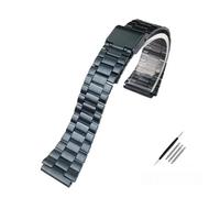 SRTYDCUR Feines Stahlarmband, kompatibel mit CASIO-Stahlarmband A158 / A159 A168 a169 b650 aq230/ 700 Small Gold Watch Series, 18 mm Armband(Blue 3)